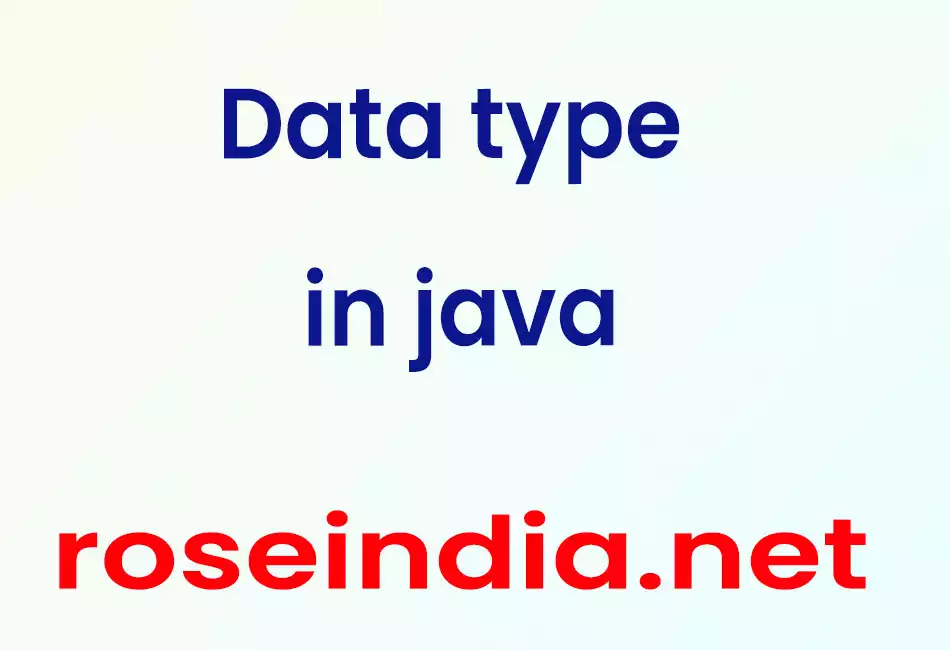 Data type in java