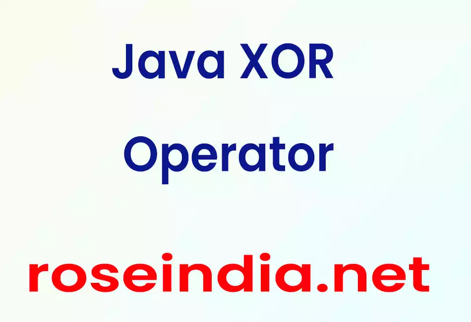 Java XOR Operator