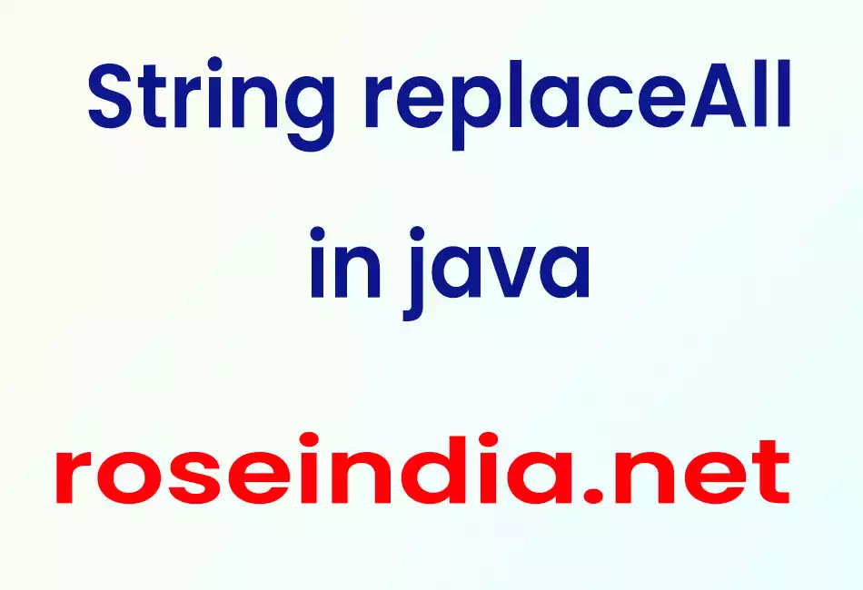 String replaceAll in java