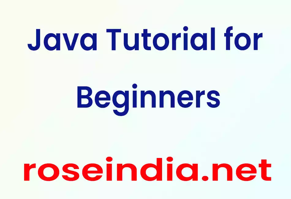 Java Tutorial for Beginners