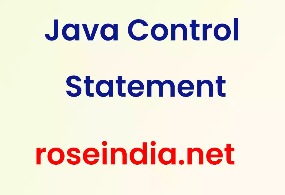 Java Control Statement