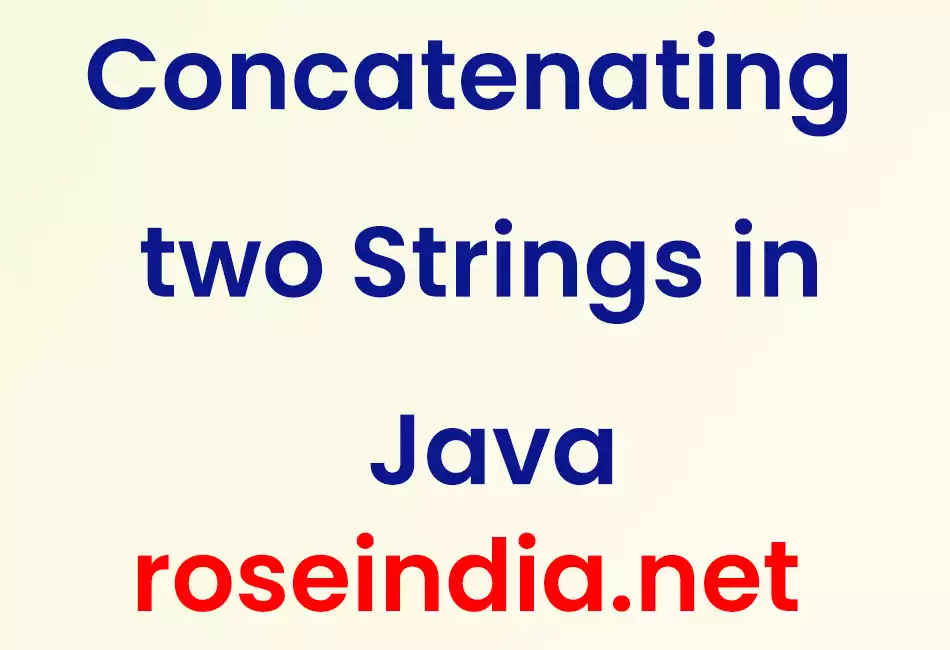 Concatenating two String in Java