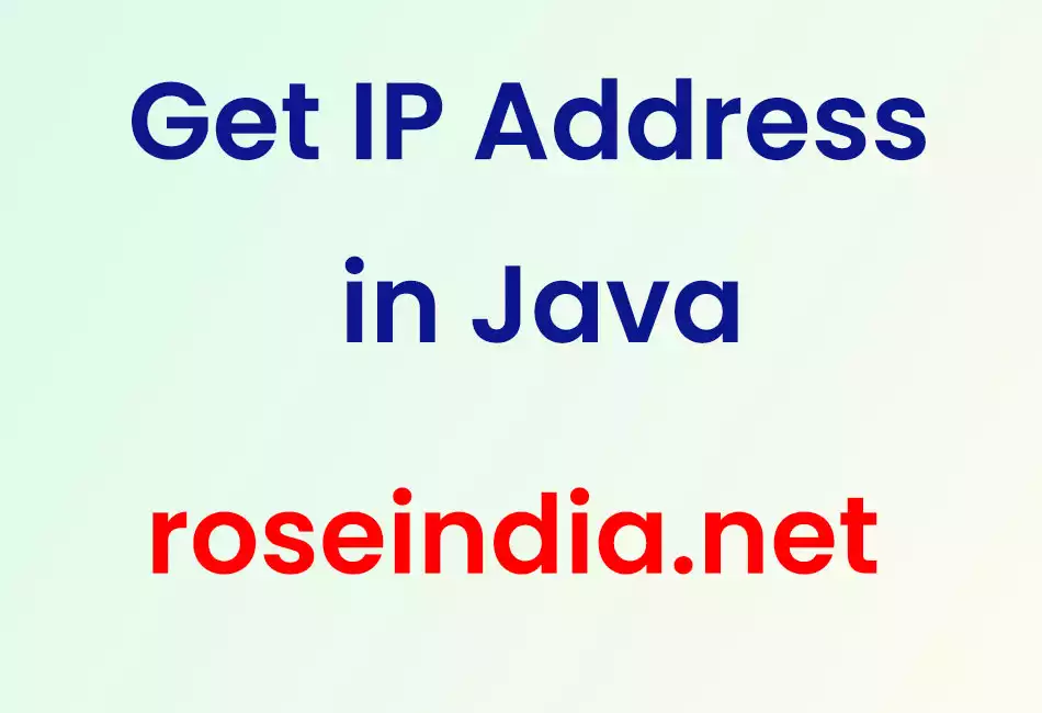 Get IP Address in Java
