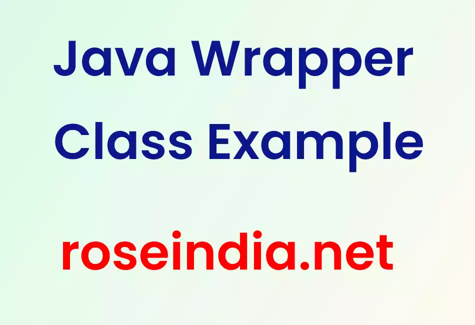 Java Wrapper Class Example