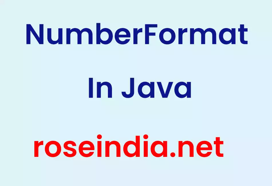 NumberFormat In Java
