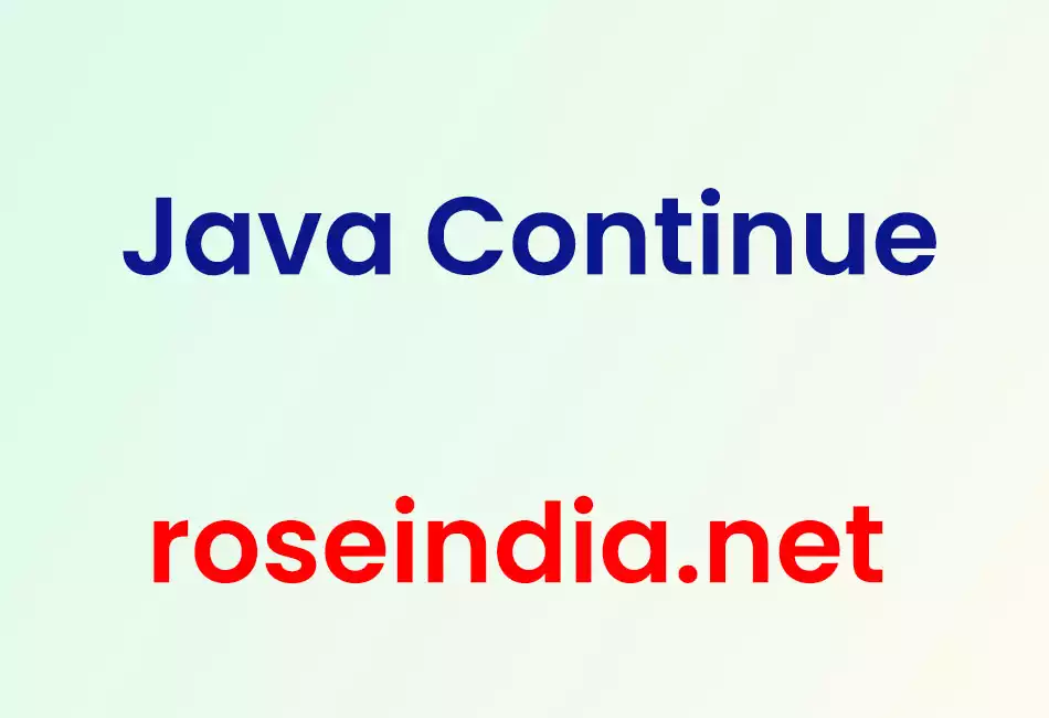 Java Continue