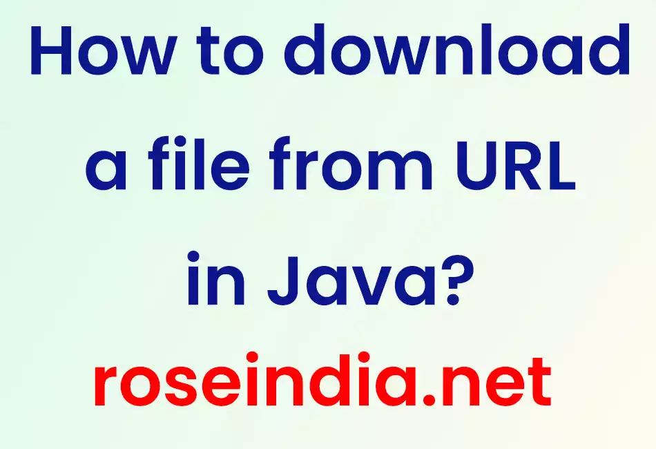 How to download a file from URL?
