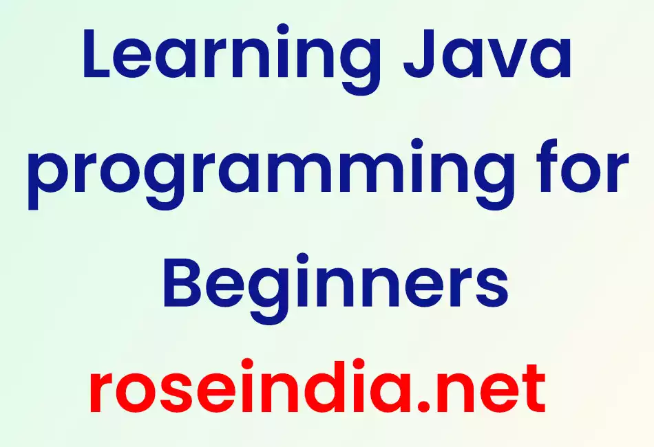 Learning Java Programming for Beginners