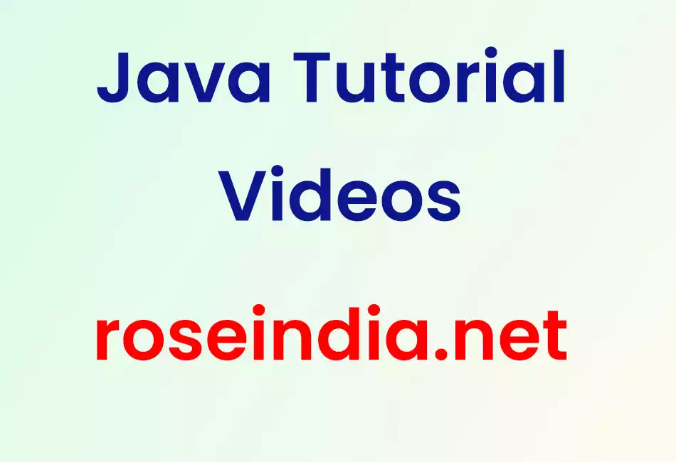 Java Tutorial Videos