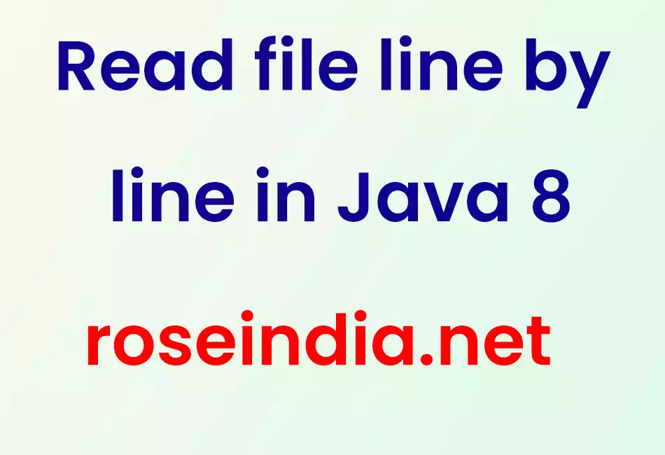 Read file line by line in Java 8