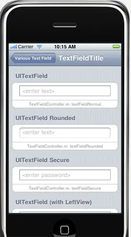 Iphone Text Field