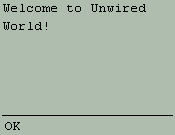 Welcome to Unwired World! Output