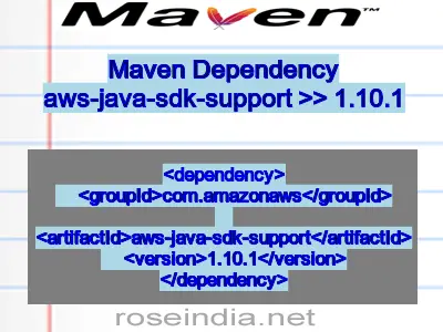 Maven dependency of aws-java-sdk-support version 1.10.1