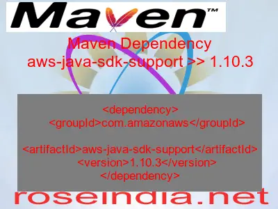 Maven dependency of aws-java-sdk-support version 1.10.3