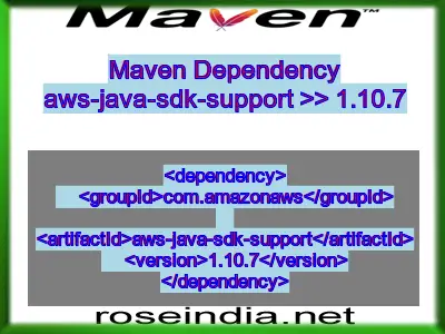 Maven dependency of aws-java-sdk-support version 1.10.7