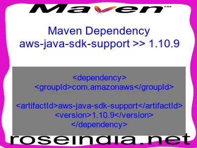 Maven dependency of aws-java-sdk-support version 1.10.9