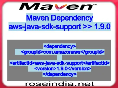 Maven dependency of aws-java-sdk-support version 1.9.0