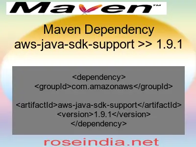 Maven dependency of aws-java-sdk-support version 1.9.1