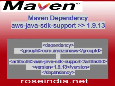 Maven dependency of aws-java-sdk-support version 1.9.13