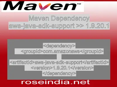 Maven dependency of aws-java-sdk-support version 1.9.20.1