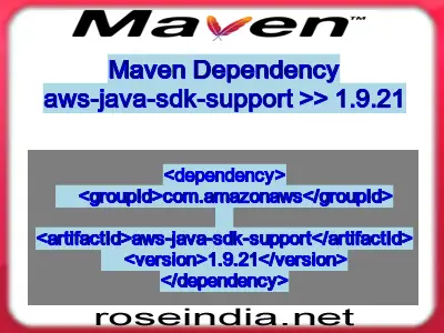 Maven dependency of aws-java-sdk-support version 1.9.21