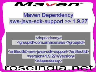 Maven dependency of aws-java-sdk-support version 1.9.27