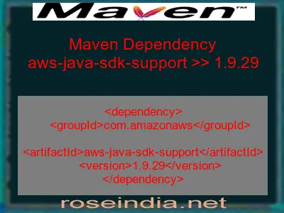 Maven dependency of aws-java-sdk-support version 1.9.29