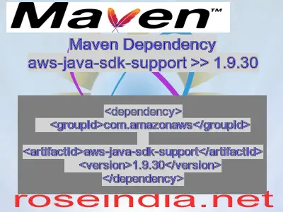 Maven dependency of aws-java-sdk-support version 1.9.30