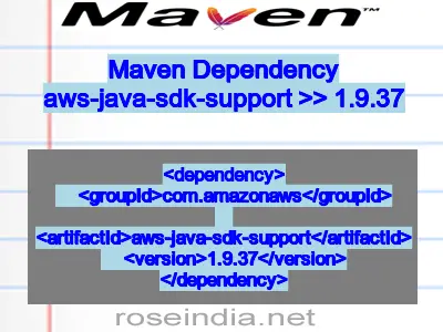 Maven dependency of aws-java-sdk-support version 1.9.37