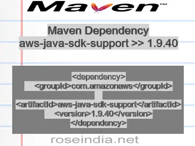 Maven dependency of aws-java-sdk-support version 1.9.40