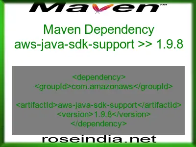 Maven dependency of aws-java-sdk-support version 1.9.8