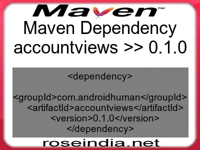 Maven dependency of accountviews version 0.1.0