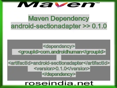 Maven dependency of android-sectionadapter version 0.1.0