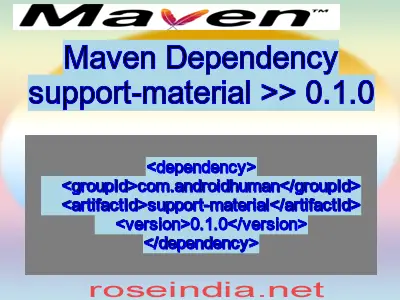 Maven dependency of support-material version 0.1.0