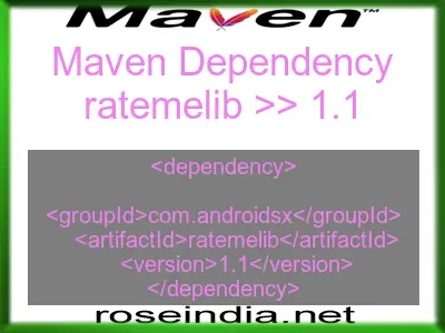 Maven dependency of ratemelib version 1.1