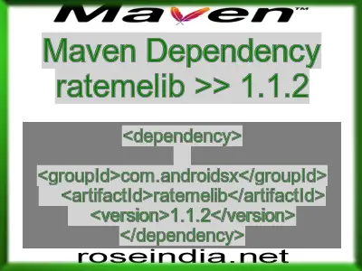 Maven dependency of ratemelib version 1.1.2