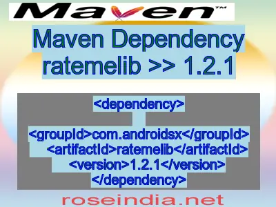 Maven dependency of ratemelib version 1.2.1