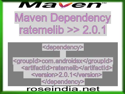 Maven dependency of ratemelib version 2.0.1