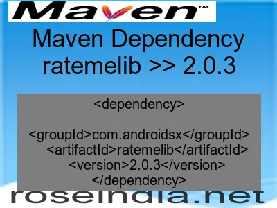 Maven dependency of ratemelib version 2.0.3