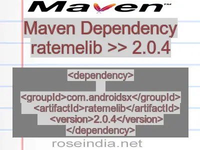 Maven dependency of ratemelib version 2.0.4