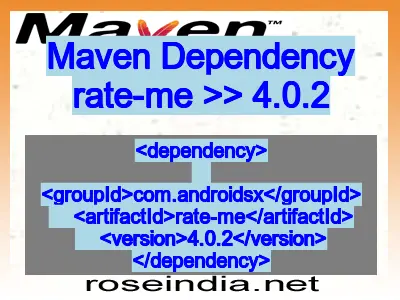 Maven dependency of rate-me version 4.0.2