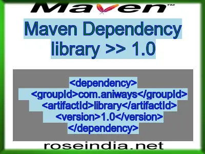 Maven dependency of library version 1.0