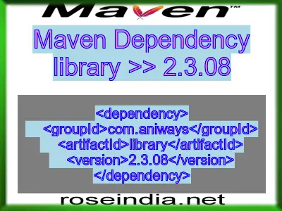 Maven dependency of library version 2.3.08