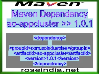 Maven dependency of ao-appcluster version 1.0.1