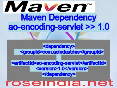 Maven dependency of ao-encoding-servlet version 1.0