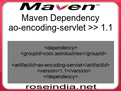 Maven dependency of ao-encoding-servlet version 1.1