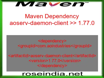 Maven dependency of aoserv-daemon-client version 1.77.0