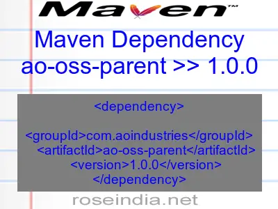 Maven dependency of ao-oss-parent version 1.0.0