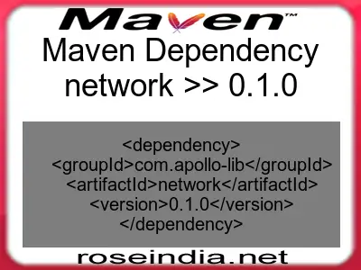 Maven dependency of network version 0.1.0