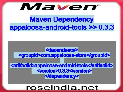 Maven dependency of appaloosa-android-tools version 0.3.3